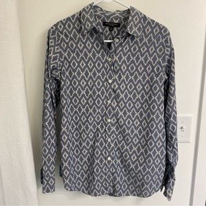 Banana Republic Chambray Ikat Button Down Shirt